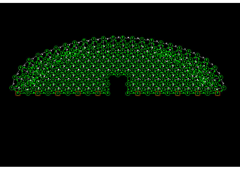 大渡口锡林浩特91跨，1000米长干煤棚网架设计