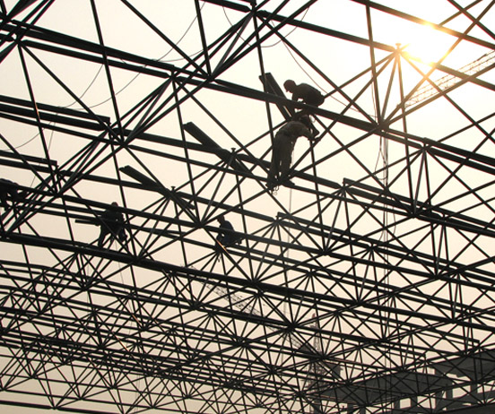 大渡口厂房网架安装